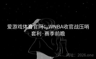 爱游戏体育官网：WNBA收官战压哨套利·赛季前瞻