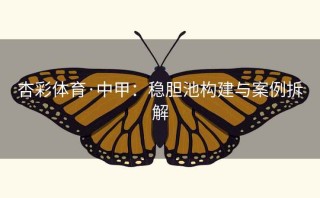 杏彩体育·中甲：稳胆池构建与案例拆解