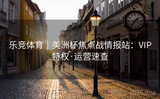 乐竞体育｜美洲杯焦点战情报站：VIP特权·运营速查