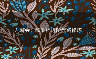 九游会：欧洲杯进阶盘路修炼