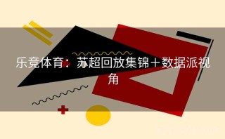 乐竞体育：苏超回放集锦＋数据派视角