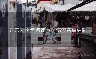 开云网页焦点速写：伤停名单更新