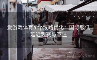 爱游戏体育app线路优化：国际服低延迟观赛与下注