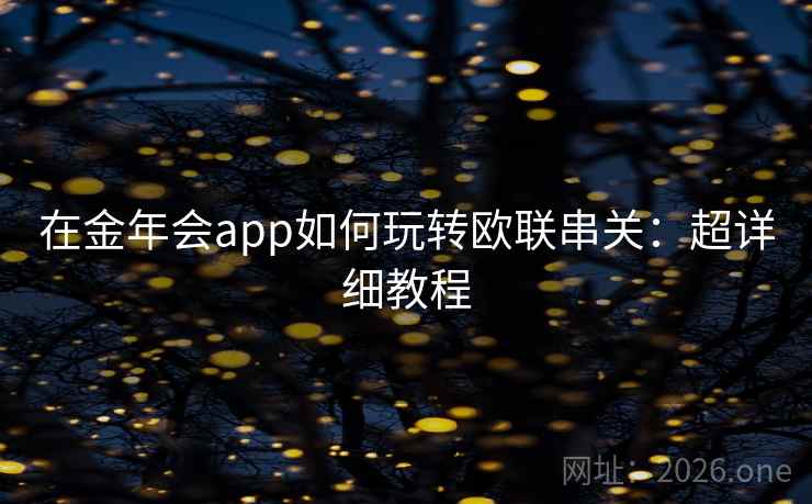 在金年会app如何玩转欧联串关：超详细教程  第2张