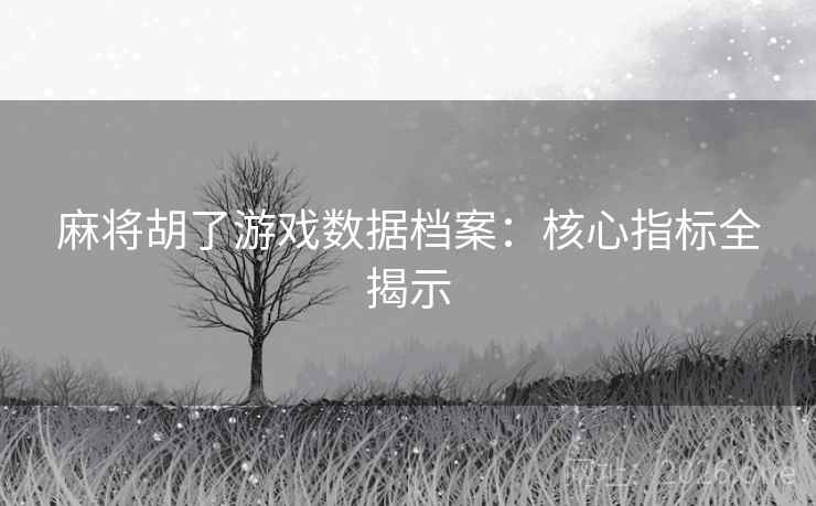麻将胡了游戏数据档案：核心指标全揭示  第1张