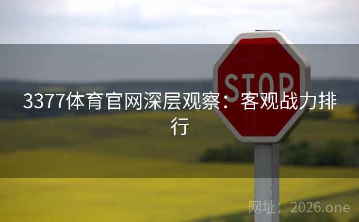 3377体育官网深层观察:客观战力排行  第2张 3377体育官网深层观察:客观战力排行  第2张